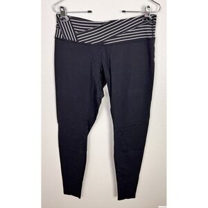 Lululemon Black & Gray‎ Color Block Skinny Reversible Leggings sz 10